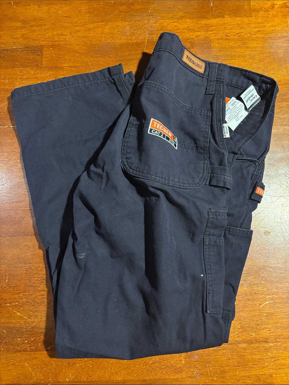 Men’s Black Cargo Work Pants - Heavy-Duty Utility Trousers FR